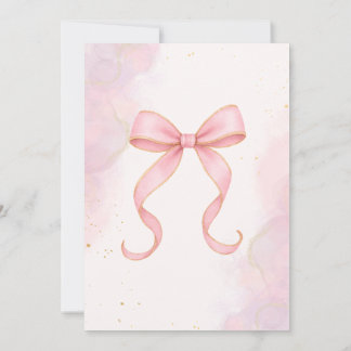 Baby-Einladung zur Babyparty in Rosa und Gold