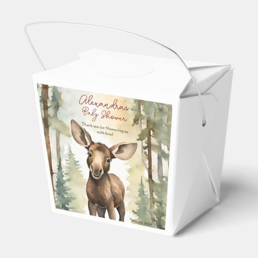 Baby Elch Baby Duwer Gender Neutral Geschenkschachtel (Rückseite)