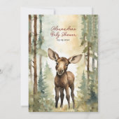 Baby Elch Gender Neutral Baby Dusche Einladung (Rückseite)