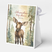 Baby Elch Gender Neutral Baby Dusche Geschenkschachtel (Rückseite)