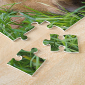 Baby-Elche, die im Gras, Baby-Tier schlafen Puzzle (Seite)