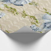 Baby-Elefant-Afrika-Savanne-wilde Tiere grau Geschenkpapier (Ecke)