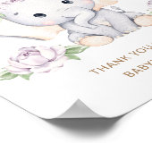 Baby Elefant Baby Duschbücher für Baby Poster (Ecke)