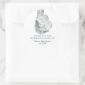 Baby Elefant Boy Blue Gevor Aufkleber (Tasche)