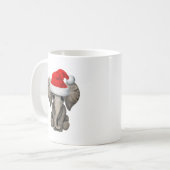 Baby-Elefant, der eine Weihnachtsmannmütze trägt Kaffeetasse (Vorderseite Links)