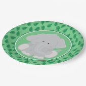 Baby-Elefant der Safari-Tier-| Pappteller (Schrägansicht)