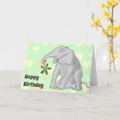 Baby-Elefant-Geburtstags-Karte Karte (Gelbe Blume)