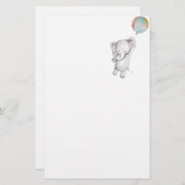 Baby-Elefant mit Ballon-Briefpapier Briefpapier (Vorne/Hinten)