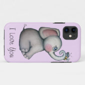Baby-Elefant mit Biene iPhone 5 Fall-Rosa Case-Mate iPhone Hülle (Rückseite (Horizontal))