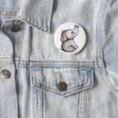 Baby-Elefant mit Bienen-Freundschafts-Knopf Button (Beispiel)