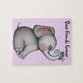 Baby-Elefant mit Bienen-Puzzlespiel Puzzle (Horizontal)