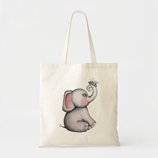 Baby-Elefant mit Bienen-Taschen-Tasche Tragetasche (Vorne)