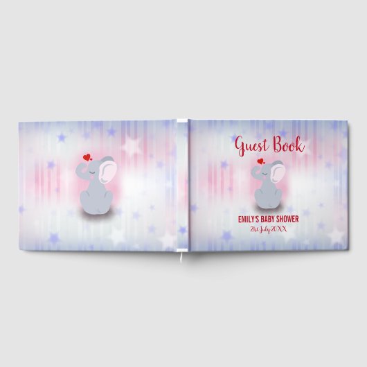 Baby Elefant mit Herz Gästebuch (Voll)