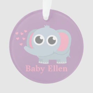 Baby-Elefant mit Liebe Mädchen-Kinderzimmer-Dekora Ornament