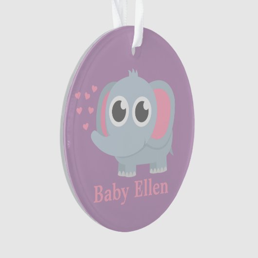 Baby-Elefant mit Ornament (Vorderseite)
