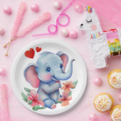 Baby Elefant Pappteller (Party)