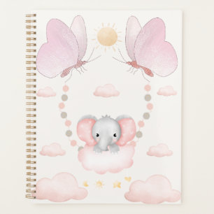 Baby Elefant & Schmetterlinge – Träumerischer Past Planer