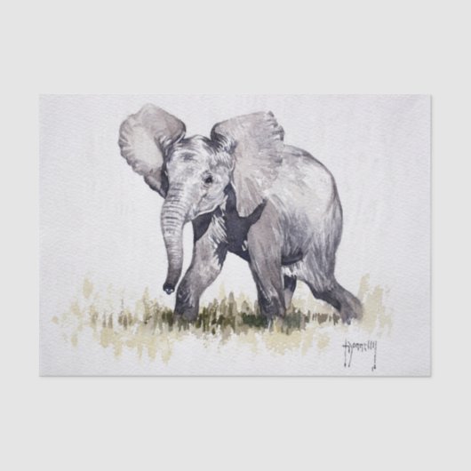 Baby-Elefant-Seidenpapier Seidenpapier (Vorderseite)