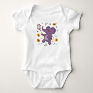 Baby-Elefant Spaß beim Spielen Baby Strampler