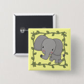 Baby-Elefant-T-Shirts und Geschenke Button (Vorne & Hinten)
