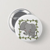 Baby-Elefant-T-Shirts und Geschenke Button (Vorne & Hinten)