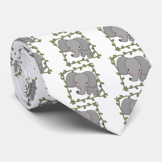 Baby-Elefant-T-Shirts und Geschenke Krawatte (Gerollt)