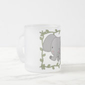 Baby-Elefant-T-Shirts und Geschenke Mattglastasse (Vorderseite Links)
