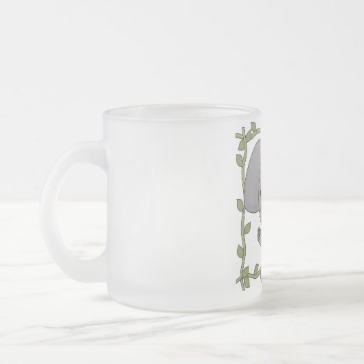 Baby-Elefant-T-Shirts und Geschenke Mattglastasse (Links)