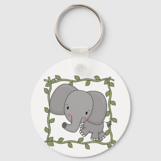 Baby-Elefant-T-Shirts und Geschenke Schlüsselanhänger (Vorderseite)