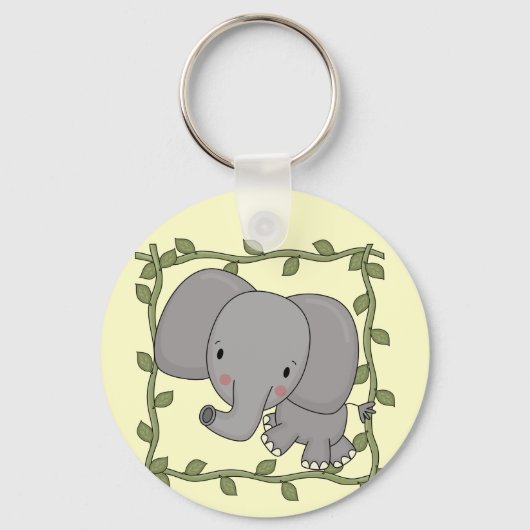 Baby-Elefant-T-Shirts und Geschenke Schlüsselanhänger (Vorderseite)