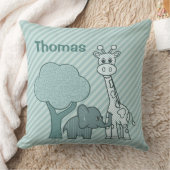 Baby-Elefant und Giraffe Kissen (Decke)