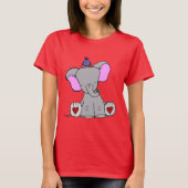 Baby-Elefant-und Vogel-T - Shirt (Vorderseite)