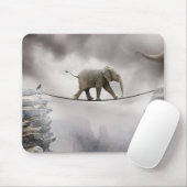 Baby-Elefant-Wege das Drahtseil Mousepad (Mit Mouse)
