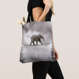 Baby-Elefant-Wege das Drahtseil Tasche