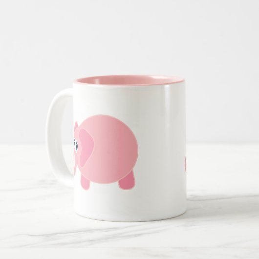 Baby-Elefant Zweifarbige Tasse (Vorderseite Links)