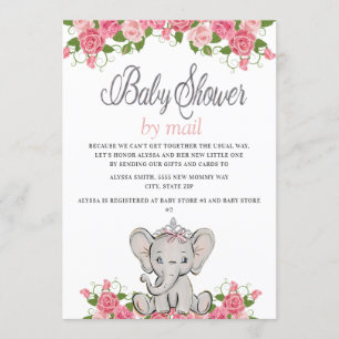 Baby-Elefanten-Baby-Shower per Post Einladung