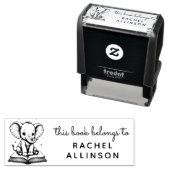 Baby-Elefanten-Gelehrter Ex Libris Stempel (Beispiel)