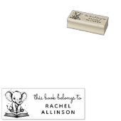 Baby-Elefanten-Gelehrter Ex Libris Stempel (Stempel)