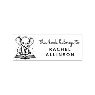 Baby-Elefanten-Gelehrter Ex Libris Stempel