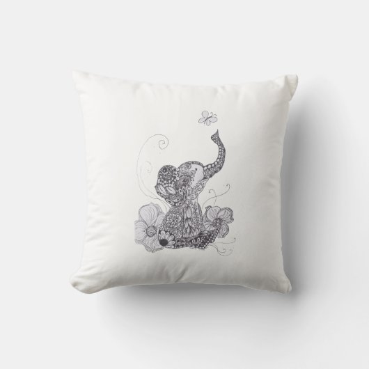 Baby-Elefantkissen Kissen (Vorderseite)