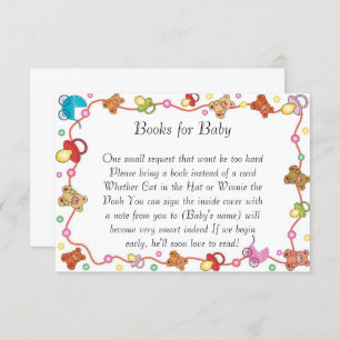 Baby Elements Babyduschenbücher für Babykarten Einladung