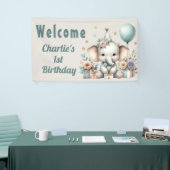 Baby Elephant 1. Geburtstag Banner (Messeveranstaltung)