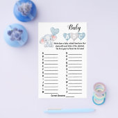 Baby Elephant ABC Baby Shower Game Card Flyer (Einzeln)