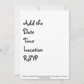 Baby Elephant and Butterflies Dusche Einladung (Rückseite)