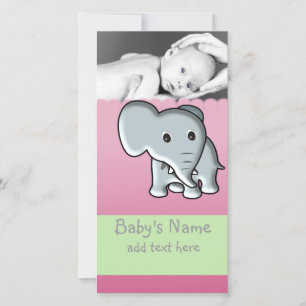Baby Elephant Announcement Ankündigung