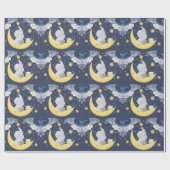 Baby Elephant auf dem Mond Geschenkpapier (Flach)
