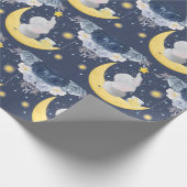Baby Elephant auf dem Mond Geschenkpapier (Ecke)