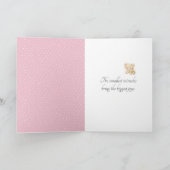 Baby Elephant auf rosa Mond Karte (Innenseite)