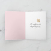 Baby Elephant auf rosa Mond Karte (Innenseite)