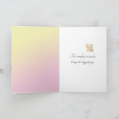 Baby Elephant auf rosa Mond Karte (Innenseite)